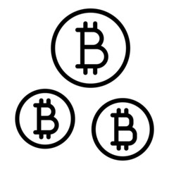 Bitcoin Flat Icon Isolated On White Background
