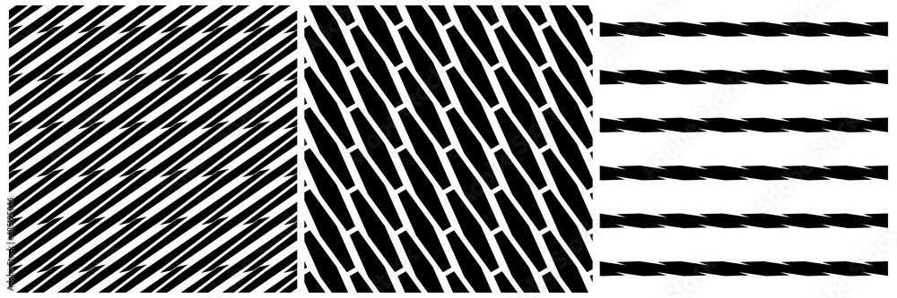 Poster set of 3 seamless pattern, texture vector