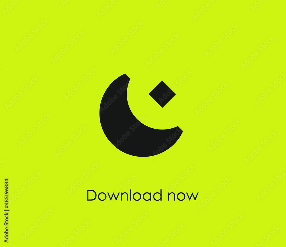 Poster moon vector icon. editable stroke. symbol in line art style for design, presentation, website or app