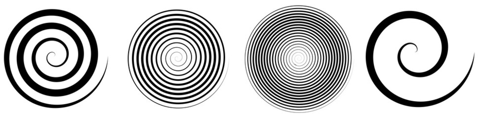 Archimedean spiral. Swirl, twirl, whirl design element