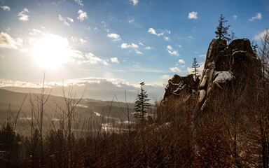 Granite rocks in the Rudawy Janowickie mountains