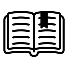Open Book Flat Icon Isolated On White Background
