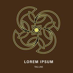 Muster Mandala. Orientalische Silhouettenverzierung. Vektor-Untersetzer-Design.