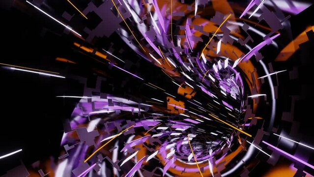 Hypermistic high-speed lilac tunnel. VJ Loop