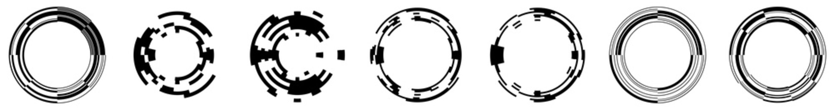Abstract GUI, UI geometric circle element