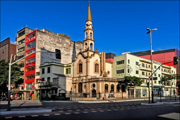 Obraz premium Igreja Capela Santa Cruz dos Enforcados, bairro da Liberdade, Sao Paulo.