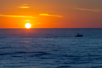 Coucher de soleil a Etang Salé Reunion