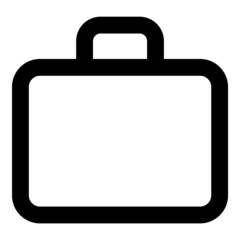 Briefcase Flat Icon Isolated On White Background