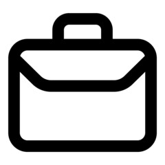 Briefcase Flat Icon Isolated On White Background