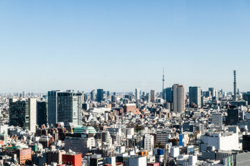 東京ビル群の大都市イメージ冬