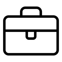 Briefcase Flat Icon Isolated On White Background