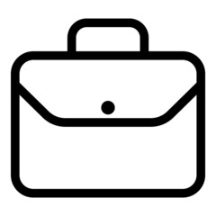 Briefcase Flat Icon Isolated On White Background