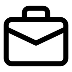 Briefcase Flat Icon Isolated On White Background