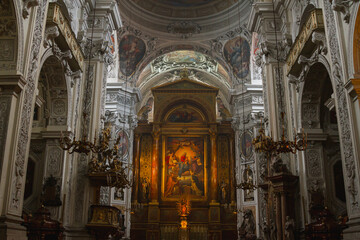  Interior of Dominican Church. Church of St. Maria Rotunda, early Baroque style