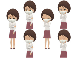 [Shy A] African American Woman shirts bob haircut front