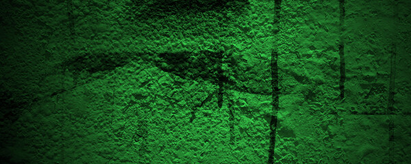 Dark green cement texture for background. scary cement