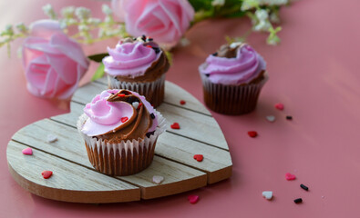 Cupcake de la St Valentin
