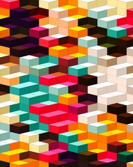 Fototapeta premium Abstract Colorful Geometrical Artwork,Abstract Graphical Art Background Texture,Modern Conceptual Art