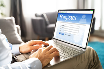 Online Website Registration Or Application Form