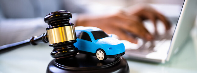 Obraz premium Automobile Court And Car Liability Judge