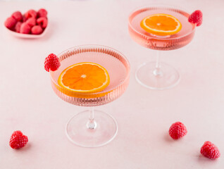 pink rose cocktail drink