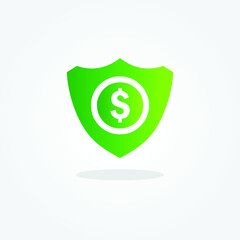 Dollar Money Secure icon vector for web, computer and mobile app