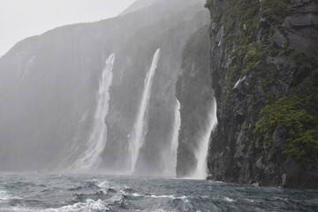 New Zealand, visiting Milford Sound during rainy day was an amazing idea. Steep mountain faces were covered in hundreds of temporary waterfalls which made nature even more breathtaking and epic.