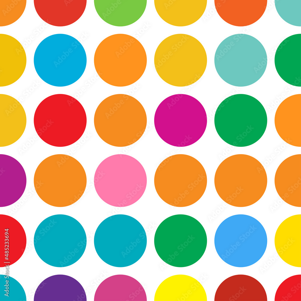 Aufkleber colorful random, diffuse circles, dots pattern. scattered speckles, polka dots