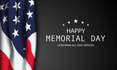 Memorial Day Background Design. Vector Illustration.