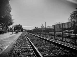 railway in the morning