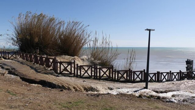 touristic cliff city antalya in mediterranean turkey coastline by the mediterranean sea	