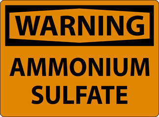 Warning Ammonium Sulfate Symbol Sign On White Background
