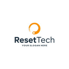 minimalist simple ResetTech loading logo design