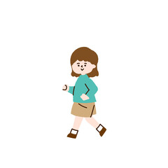 歩く女の子