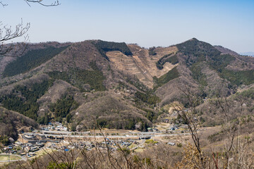 天狗山　栃木百名山　登山ルート　山頂から観る行道山