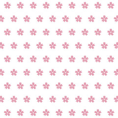 シンプルな桜の花のパターンのイラスト　背景素材