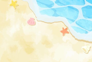 綺麗な海の背景イラスト