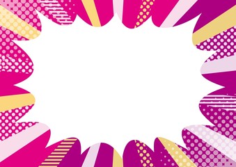 ポップで賑やかな背景_ピンク色