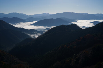 三重県　相津峠から見える雲海風景