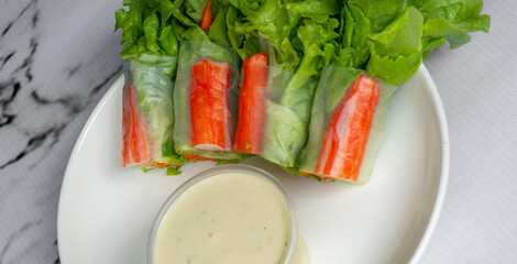 Fresh Mixed Salad Rolls  and Sandwiches, 