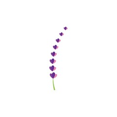 Fresh Lavender flower logo vector flat design
