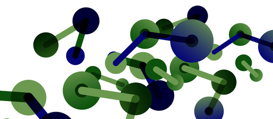 Line points connections geometric abstract background. Circles connected by lines. Trendy techno business template for wallpaper, banner, background or landing