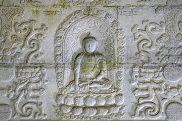 Wall carving of the underground palace of Emperor Qianlong, East Tomb of the Qing Dynasty, China