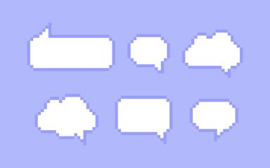 speech bubbles pixel art style