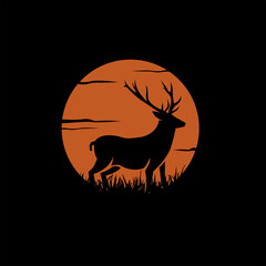 deer logo design vector illustration