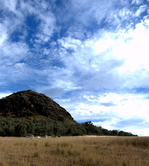 landscape with blue sky