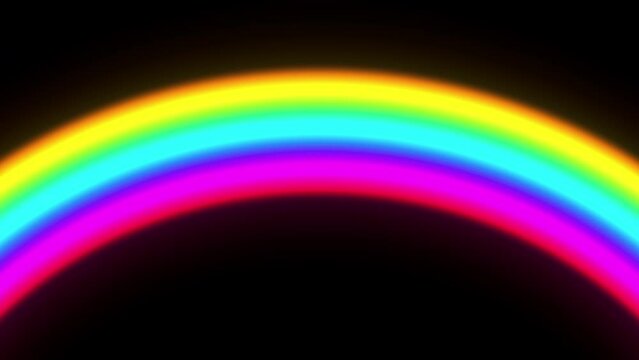 Rainbow Animation on Black Background