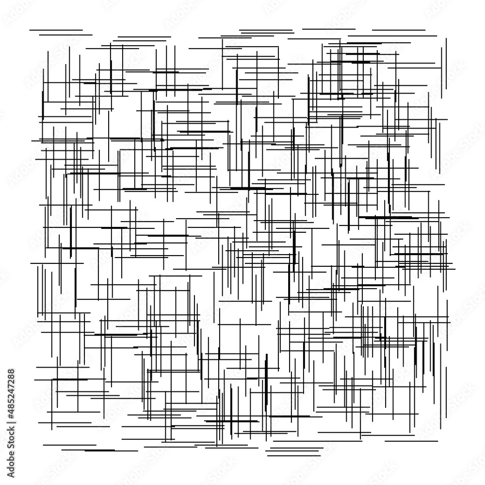 Fototapete Grid, mesh of random lines. Reticle, grating, crosshatch pattern, texture. Intersecting lines