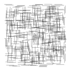 Fototapeta premium Grid, mesh of random lines. Reticle, grating, crosshatch pattern, texture. Intersecting lines