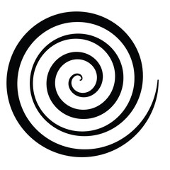 Archimedean spiral. Swirl, twirl, whirl design element